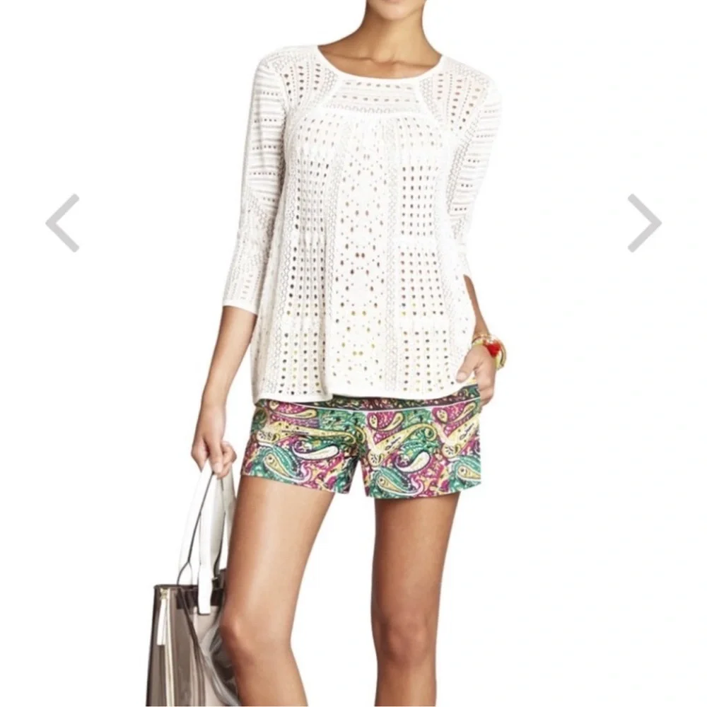 BCBGmaxazria printed paisley shorts - Picture 3 of 5